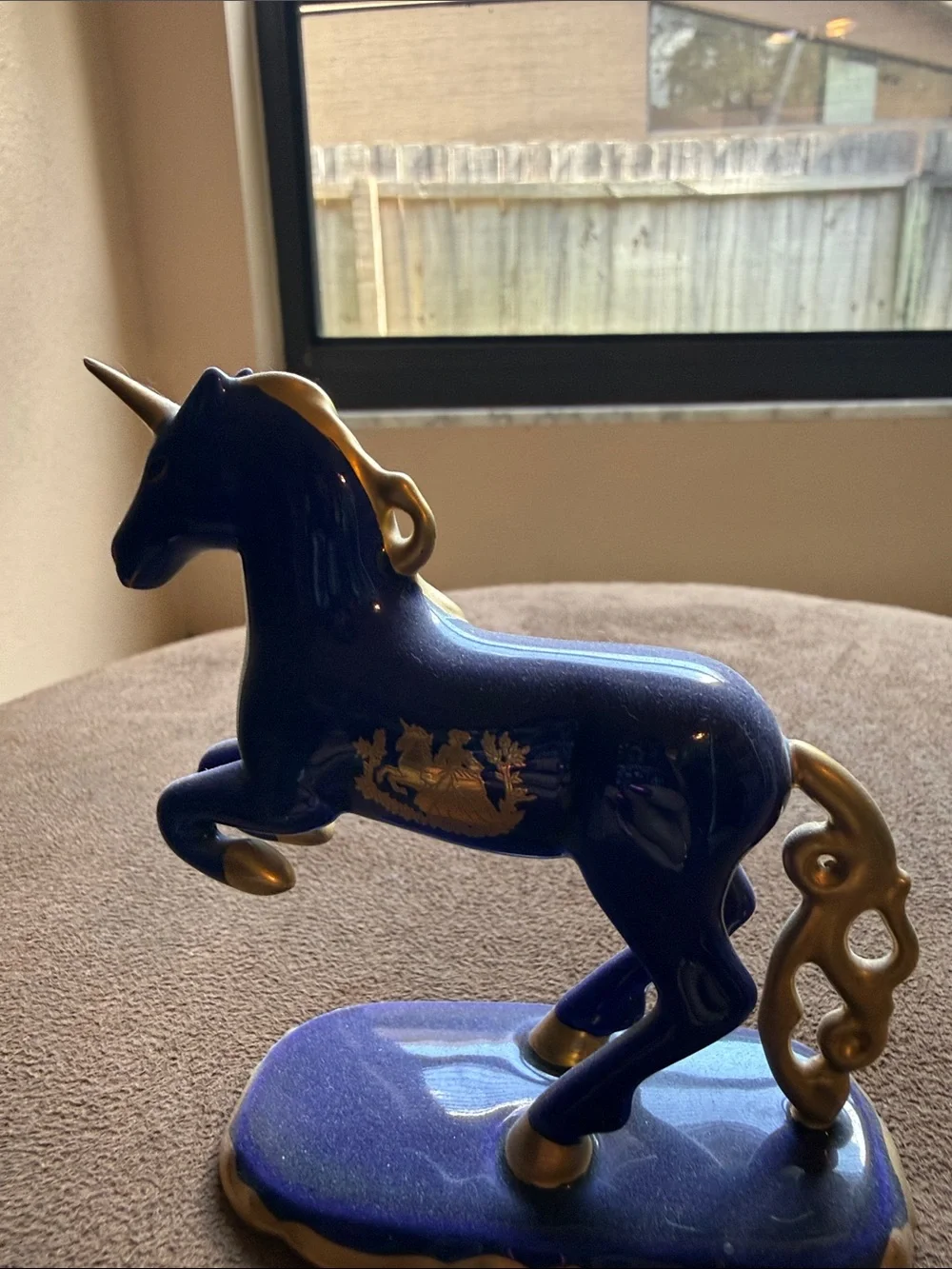Franklin Mint Multicolor Unicorn Figurine Shelf Display